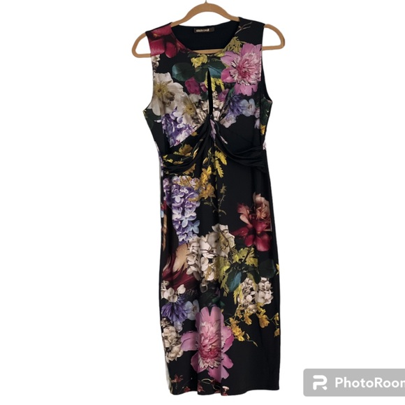 Roberto Cavalli Floral Print Midi Dress Size 12 - Picture 4 of 10